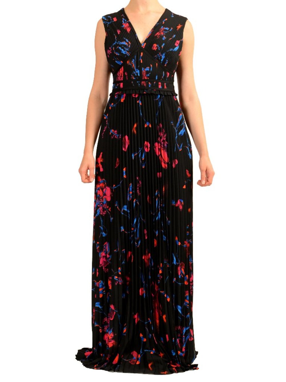 Hugo Boss Women's "Deparie" Pleated Evening Sleeveless Dress US XS IT 38